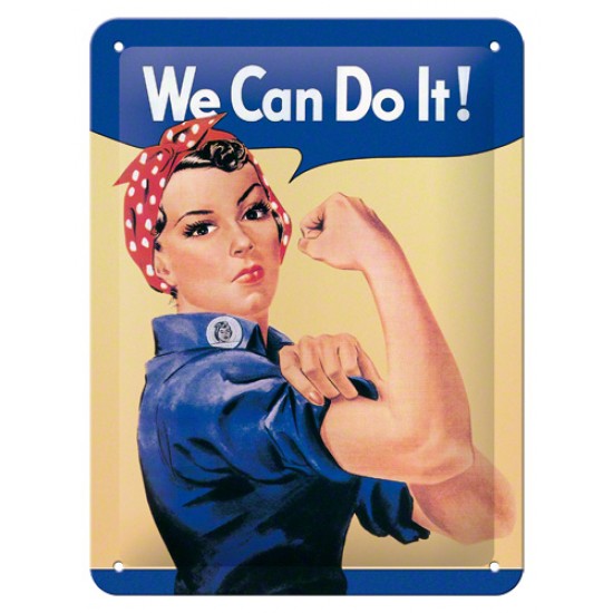 Placa metalica - We can do it! - 15x20 cm