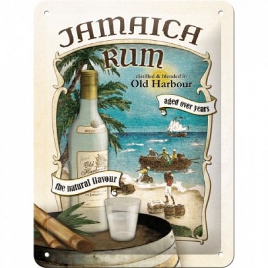 Placa metalica - Jamaica Rum - 15x20 cm