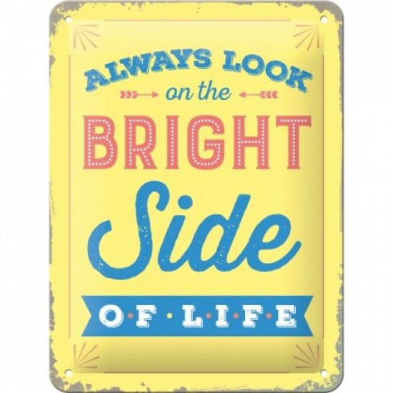 Placa metalica - The Bright Side - 15x20 cm