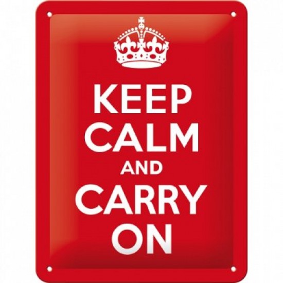 Placa metalica - Keep Calm - 15x20 cm