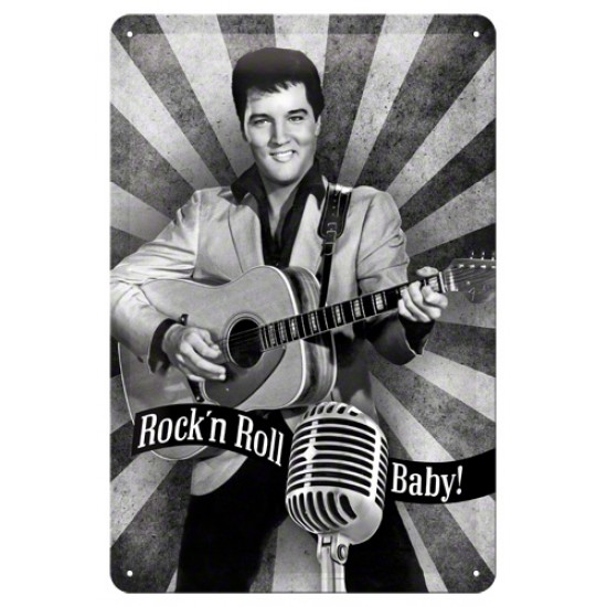 Placa metalica - Elvis Presley - 20x30 cm