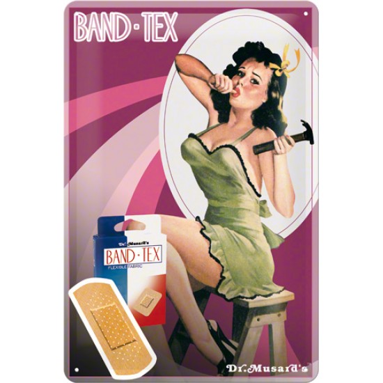 Placa metalica - Band-Tex - 20x30 cm