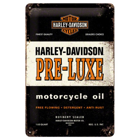 Placa metalica - Harley Davidson Pre-Luxe - 20x30 cm