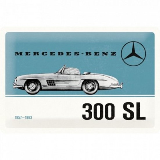 Placa metalica - Mercedes-Benz 300 SL - 20x30 cm