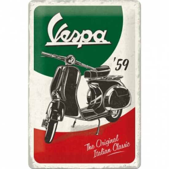 Placa metalica - Vespa - The Italian Classic- 20x30 cm