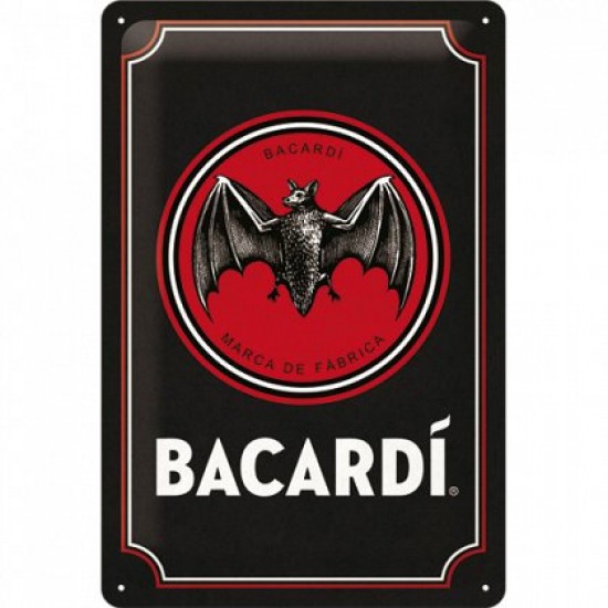 Placa metalica - Bacardi Logo 