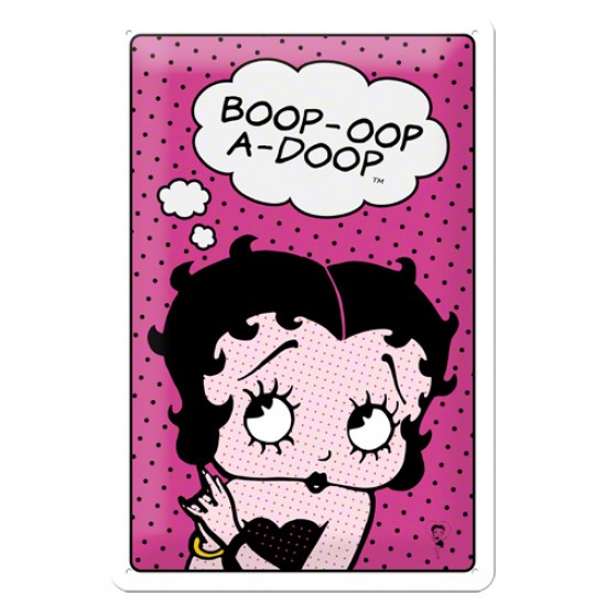 Placa metalica - Betty Boop - Woop - 20x30 cm