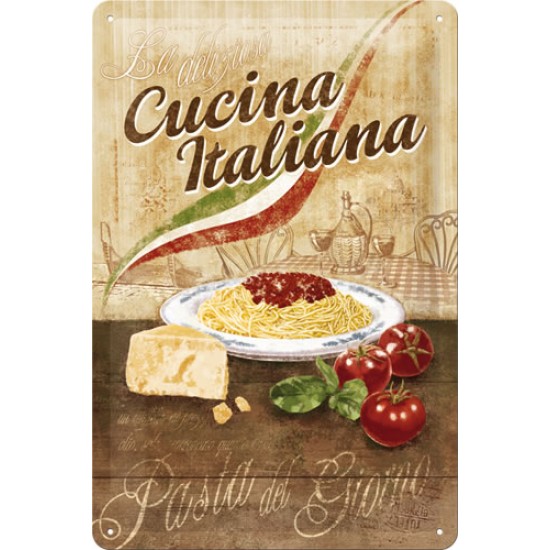 Placa metalica - Cucina Italiana M - 20x30 cm