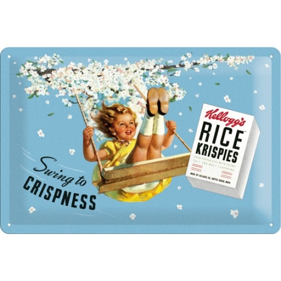 Placa metalica - Kellogg's - Swing to Crispiness - 20x30 cm