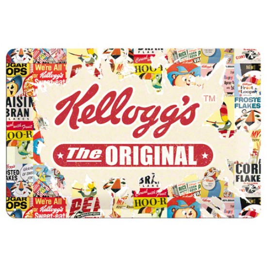 Placa metalica - Kellogg`s - Original - 20x30 cm