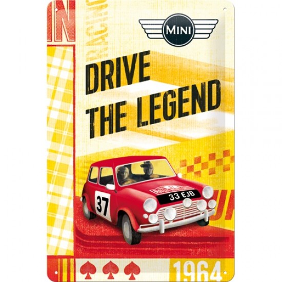 Placa metalica - Mini - Drive The Legend - 20x30 cm