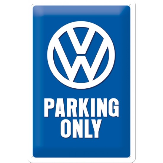 Placa metalica - Volkswagen Parking only M - 20x30 cm