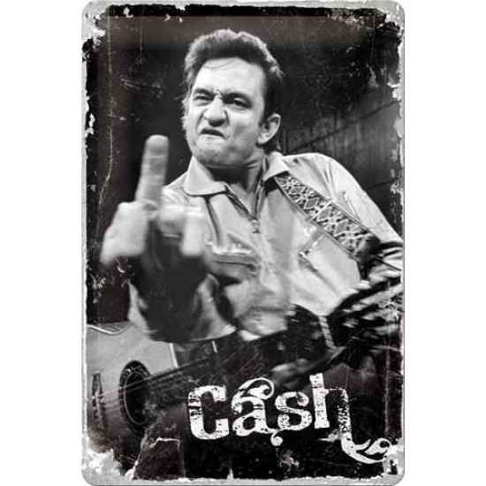 Placa metalica - Johnny Cash - 20x30 cm