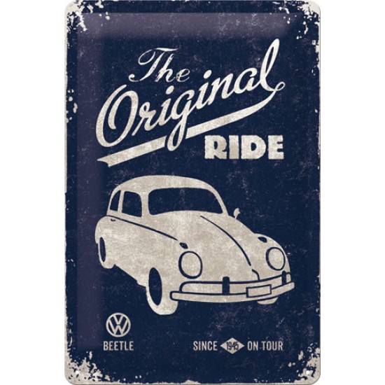 Placa metalica - VW Beetle - The original Ride - 20x30 cm