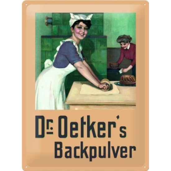 Placa metalica - Dr. Oetker - 30x40 cm