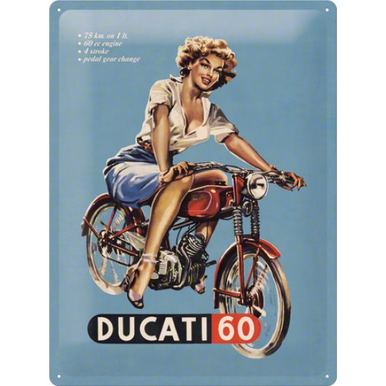 Placa metalica - Ducati 60 - 30x40 cm