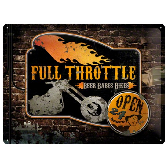 Placa metalica - Full Throttle - 30x40 cm