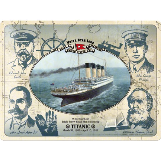 Placa metalica - Titanic - 30x40 cm