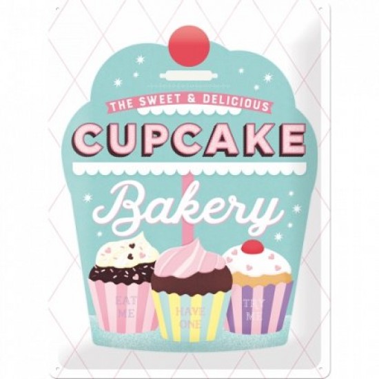 Placa metalica - Cupcake - 30x40 cm