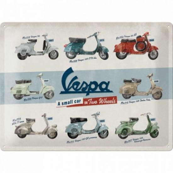 Placa metalica - Vespa - Model Chart- 30x40 cm