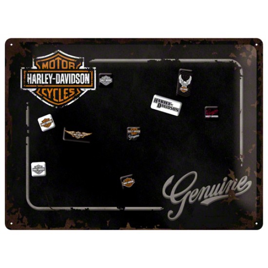 Placa metalica - Harley-Davidson - Remember - 30x40 cm