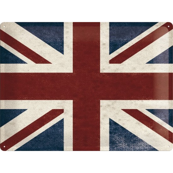 Placa metalica - Union Jack - 30x40 cm