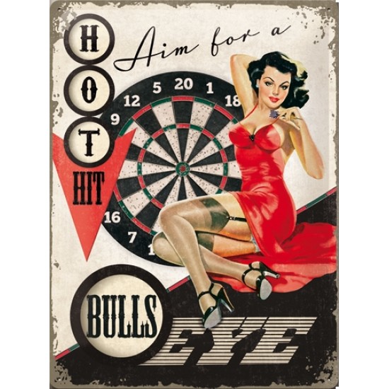 Placa metalica - Bulls Eye - 30x40 cm