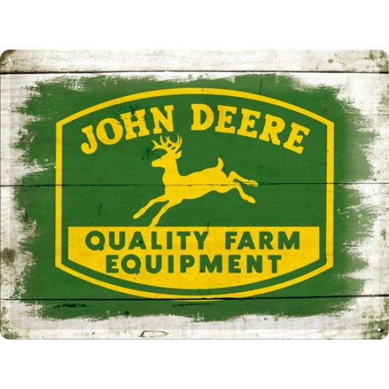 Placa metalica - John Deere Quality Farm Equipment - 30x40 cm