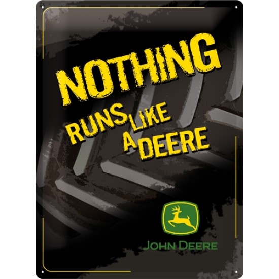 Placa metalica - John Deere - Run Like a Deere - 30x40 cm