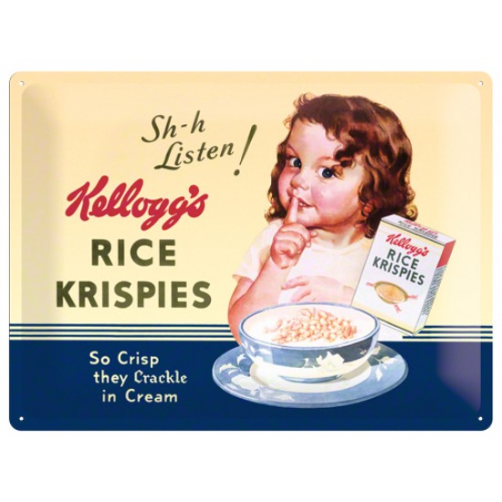 Placa metalica - Kellogg`s Rice Crispies - 30x40 cm