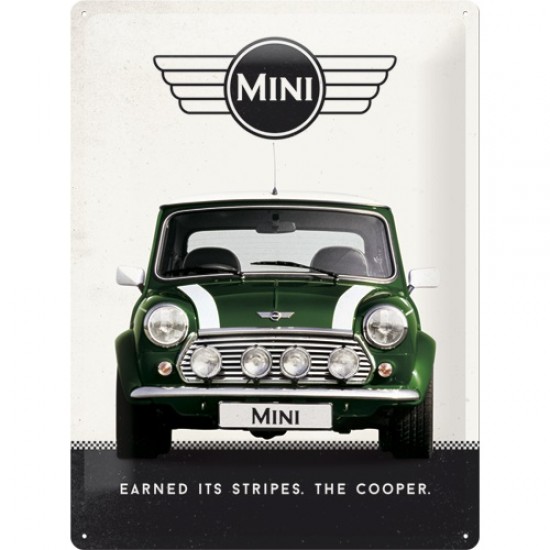 Placa metalica - Mini Cooper - Green - 30x40 cm