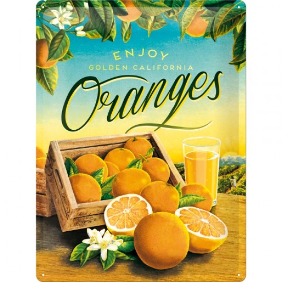 Placa metalica - Oranges - 30x40 cm