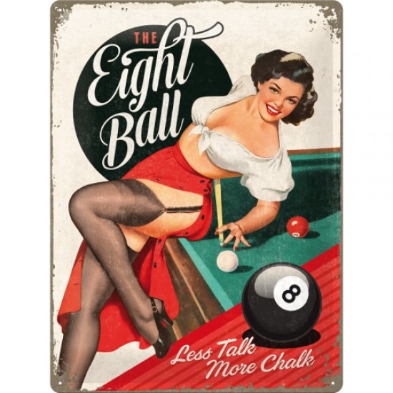 Placa metalica - The Eight ball - 30x40 cm