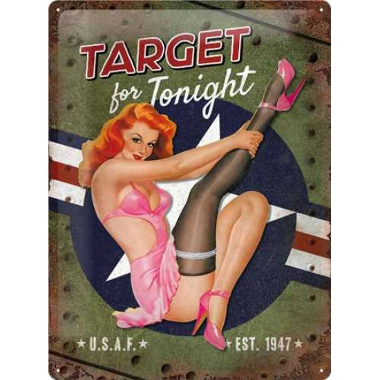 Placa metalica - Target for Tonight - 30x40 cm