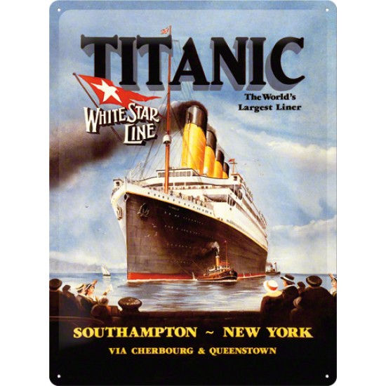 Placa metalica - Titanic - 30x40 cm