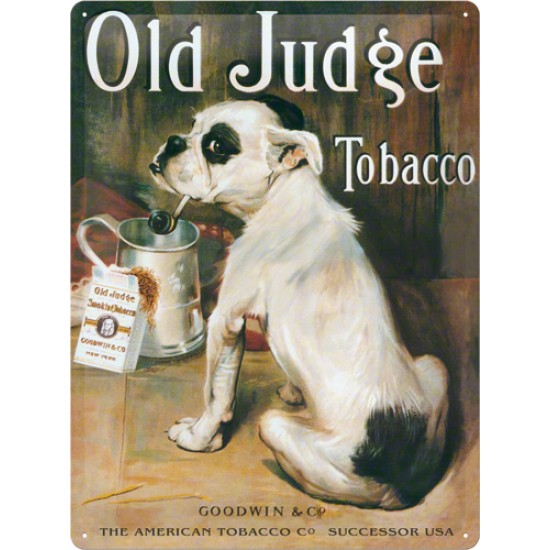 Placa metalica - Old Judge Tobacco - 30x40 cm