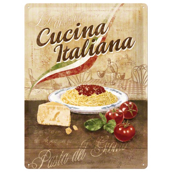 Placa metalica - Cucina Italiana - 30x40 cm