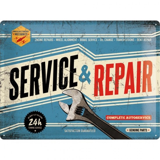 Placa metalica - Service and Repair - 30x40 cm