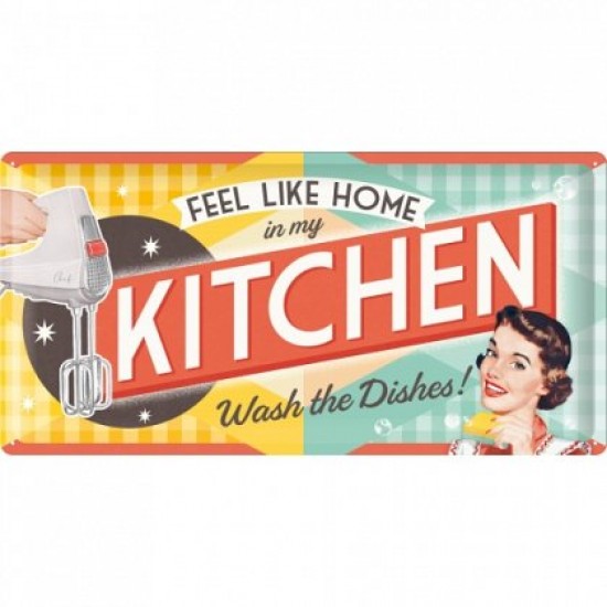 Placa metalica - Kitchen - 25x50 cm