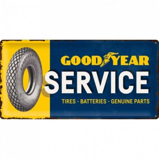 Placa metalica - Goodyear Service - 25x50 cm