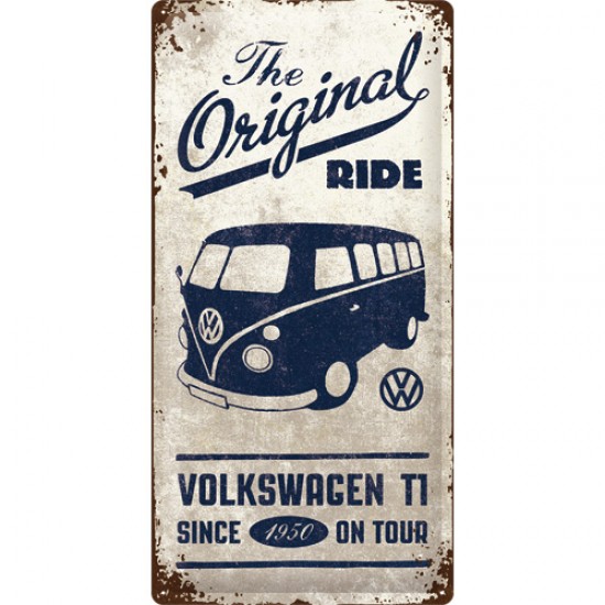 Placa metalica - Volkswagen Bulli - 25x50 cm