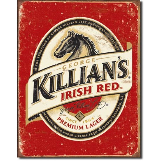 Placa metalica - Killian's Beer Logo - 30x40 cm