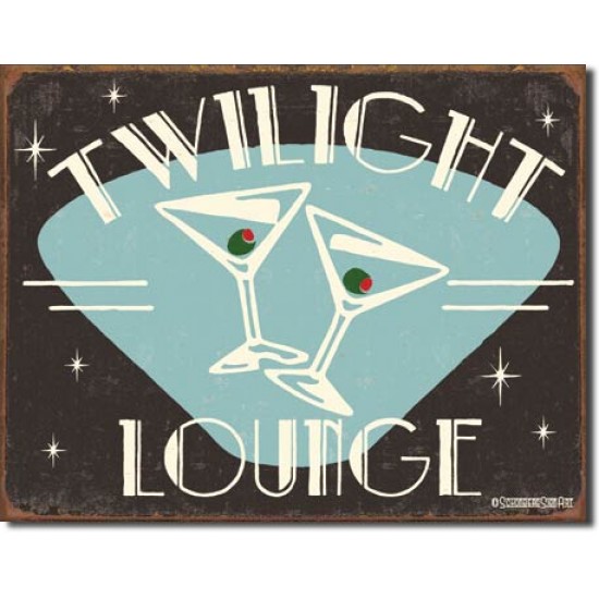 Placa metalica - Twilight Lounge - 30x40 cm