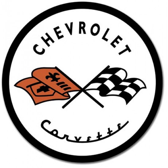 Placa metalica - Chevrolet Corvette - Ø30cm