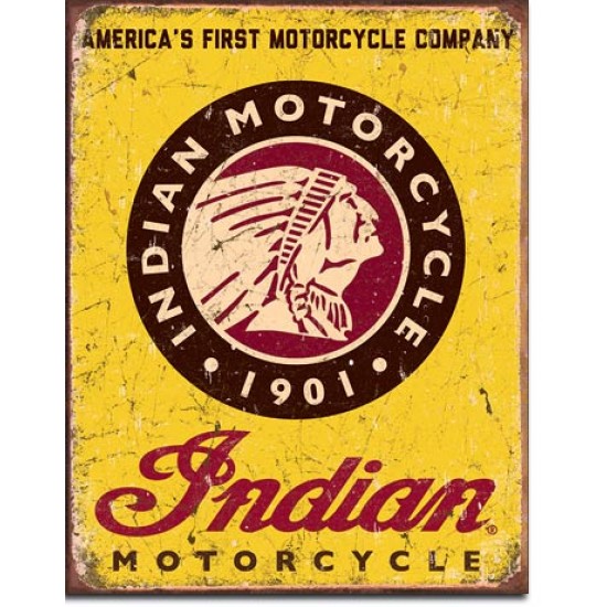 Placa metalica - Indian Motorcycle 1901 - 30x40 cm