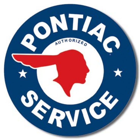 Placa metalica - Pontiac Service - Ø30cm