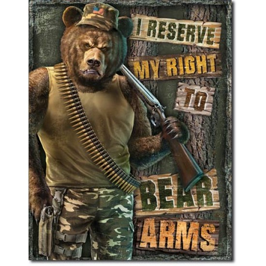 Placa metalica - Right to Bear Arms - 30x40 cm