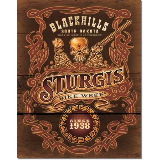 Placa metalica - Sturgis - Bike Week - 30x40 cm