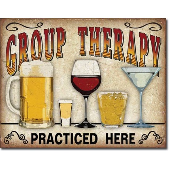 Placa metalica - Group Therapy - 30x40 cm