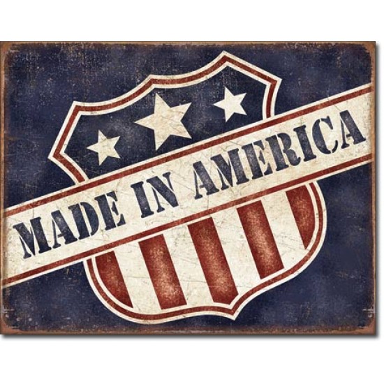 Placa metalica - Made in America - 30x40 cm